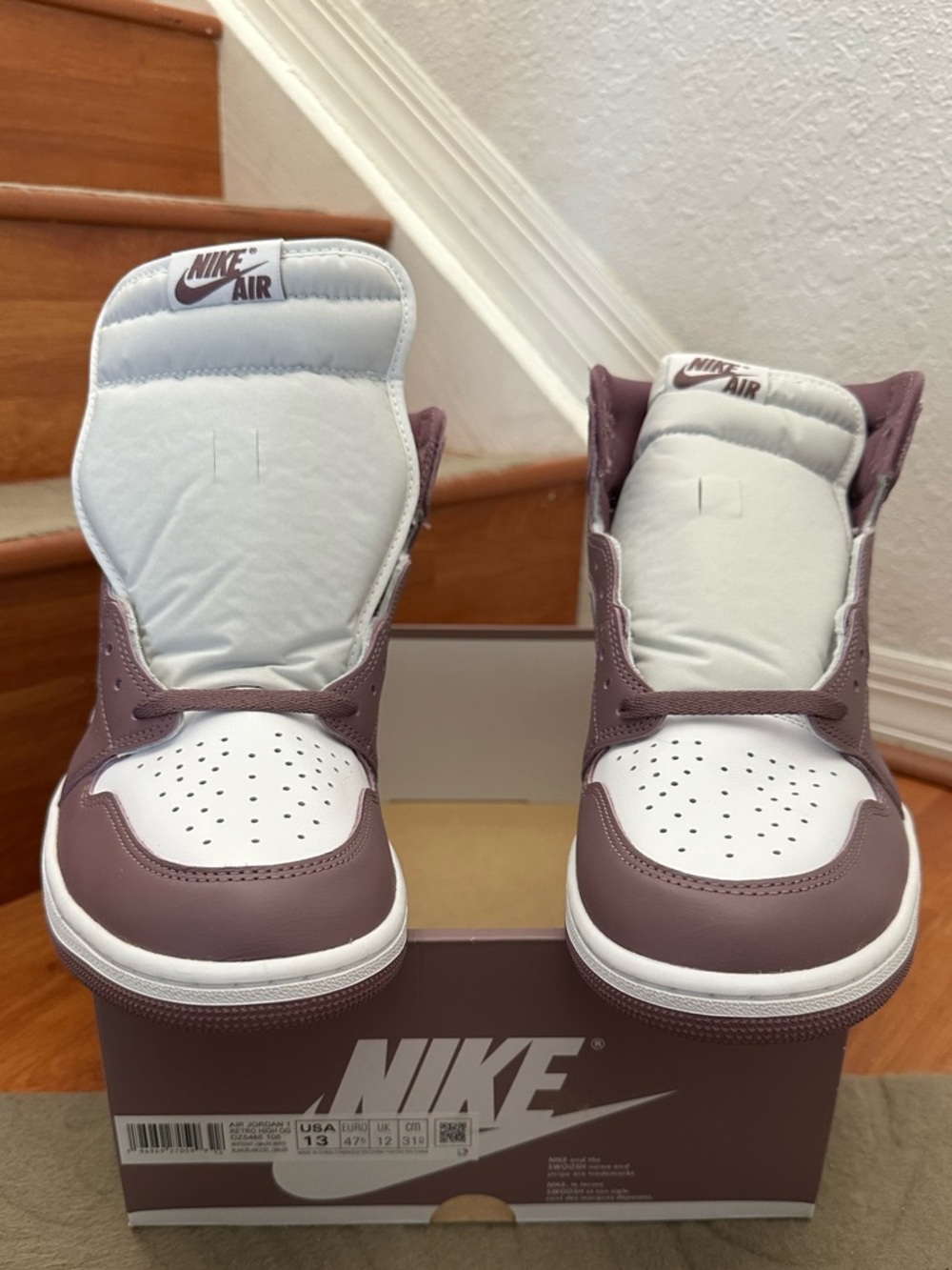 Air Jordan 1 Retro OG High “Sky J Mauve/White” DZ5485-105 Size 13 - Picture 3 of 7
